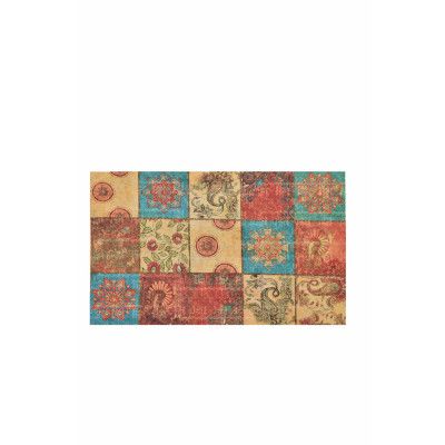 TEPPI Wonder dörrmatta med mönster, rektangulär - flerfärgad PVC (60x40)