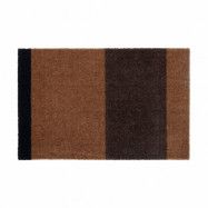 tica copenhagen Stripes by tica, horisontell, dörrmatta Cognac-dark brown-black, 40x60 cm