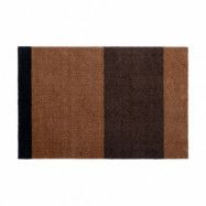 tica copenhagen Stripes by tica, horisontell, dörrmatta Cognac-dark brown-black, 60x90 cm
