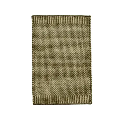 Woud - Rombo dörrmatta, mossgrön, 40 x 60 cm, ull/jute
