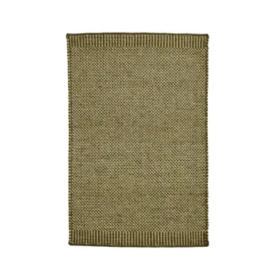 Woud - Rombo dörrmatta, mossgrön, 60 x 90 cm, ull/jute