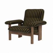 Audo Copenhagen Brasilia fåtölj Walnut-Cabanon soft