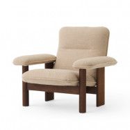 Audo Copenhagen Brasilia fåtölj Dark oak-Bouclé 02 beige