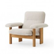 Audo Copenhagen Brasilia fåtölj Oiled oak-Moss 011 grey
