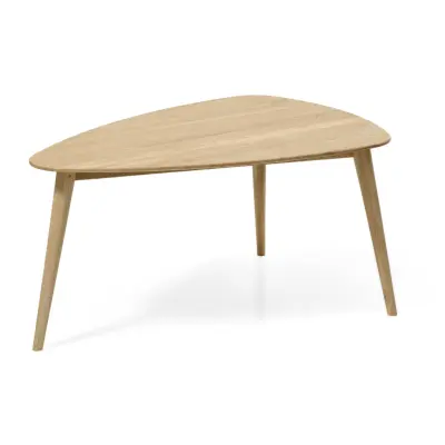 Bali soffbord L, trekantigt - naturlig ek (105x70)