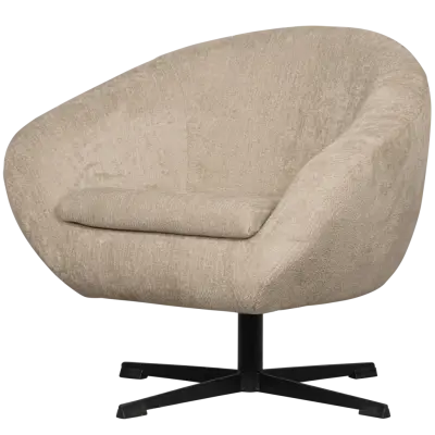 WOOOD Desert snurrstol, w. armstöd -äkta chenilletyg