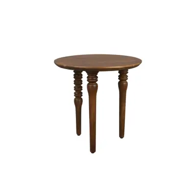 DUTCHBONE Cove sidobord, runt - brunt mangoträ (Ø50)