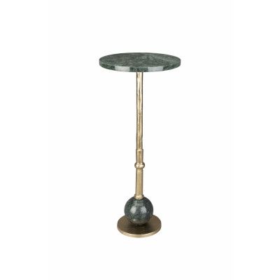 DUTCHBONE Everest sidobord, runt - grön marmor och mässing aluminium (Ø25)
