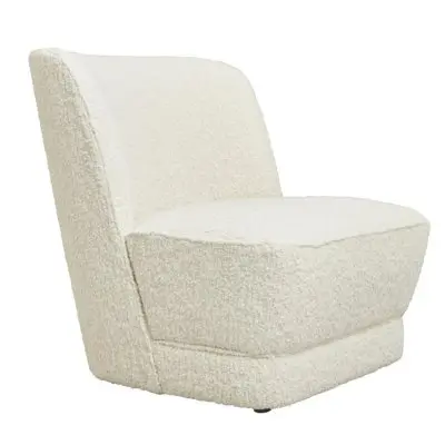 Fåtölj Jakobsdals Lounge Royal Bouclé Vit