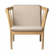 FDB Møbler J146 fåtölj Oak nature lacquered-beige
