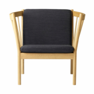 FDB Møbler J146 fåtölj Oak nature lacquered-dark grey