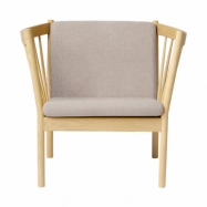 FDB Møbler J146 fåtölj Oak lacquered-light grey