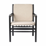 FDB Møbler J147 fåtölj Oak black painted-beige