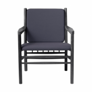 FDB Møbler J147 fåtölj Oak black painted-dark blue