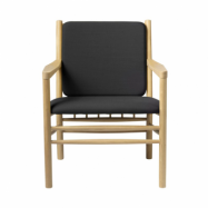 FDB Møbler J147 fåtölj Oak nature lacquered-dark grey