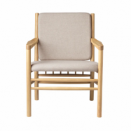 FDB Møbler J147 fåtölj Oak lacquered-beige