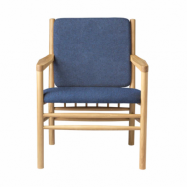 FDB Møbler J147 fåtölj Oak lacquered-dark blue