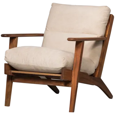 FÅTÖLJ HOUSTON I TRÄ, NATURLIGT