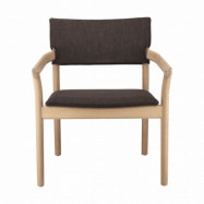 Gärsnäs Vyn fåtölj klädd rygg och sits Monocoat natural-Lido 46 mole