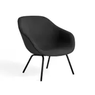 HAY About a Lounge 87 fåtölj Remix 173 dark grey-svart stativ