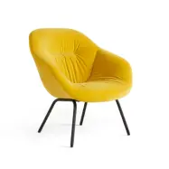 HAY About a Lounge 87 Soft fåtölj Lola yellow-svart stålstativ