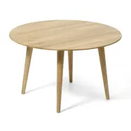 Java soffbord, runt - naturlig ek (Ø85)