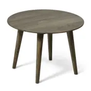 Java soffbord, runt - rökt ek (Ø60)