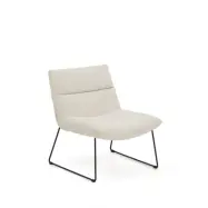 KAVE HOME Asen fåtölj - beige chenille och svart stål