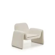 KAVE HOME Melvia fåtölj, med armstöd - beige chenilletyg