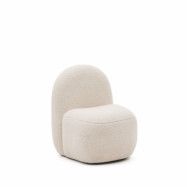 KAVE HOME Bucky barnfåtölj - vit bouclé