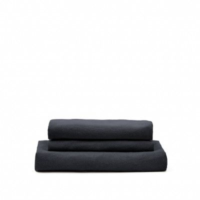 KAVE HOME Noraöverdrag till fåtölj - antracitgrå linne och bomull (B:92)