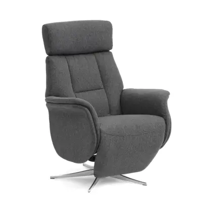 Mars 2 vilstol, manuell - antracitgrå tyg och borstad aluminium