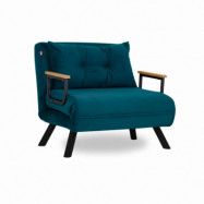 NORDVÄRK Sando Enkel bäddsoffa - bensingrön polyester och metall (175x60)
