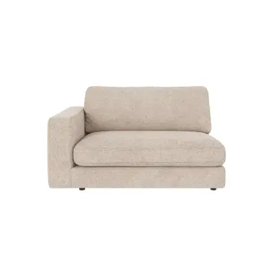 ROWICO Duncan 1,5 pers. modulfåtölj, vänster - ljusgrått tyg