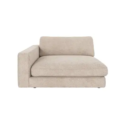 ROWICO Duncan 1,5 pers. modul schäslongfåtölj, vänster - ljusgrått tyg