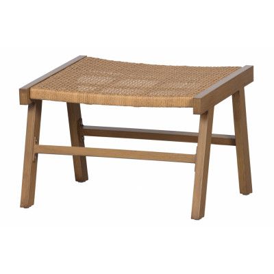 TRÄ EXKLUSIV Puk fotpall, för inomhus- och utomhusbruk - naturlig polyeten och aluminium