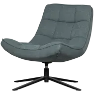 TRÄ MAUDI SWIVEL FÅTÖL BLÅ STEN