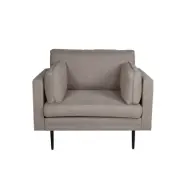 VENTURE DESIGN Boom fåtölj - brun polyester och svart stål