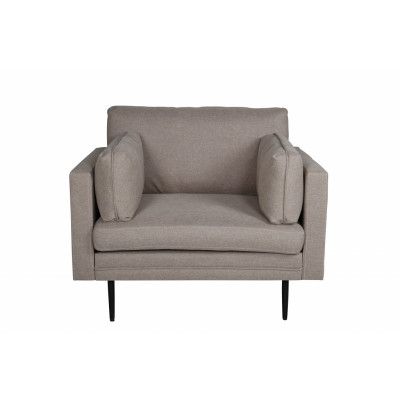 VENTURE DESIGN Boom fåtölj - brun polyester och svart stål