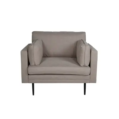 VENTURE DESIGN Boom fåtölj - brun polyester och svart stål