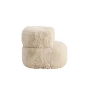 VENTURE DESIGN Gert Fåtölj - Metallram / Offwhite Imitationspäls