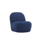 VENTURE DESIGN Mahla fåtölj - marinblå polyester sammet och plast