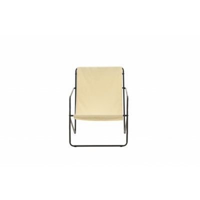 VENTURE DESIGN Vernon fåtölj - beige linne/polyester och svart stål