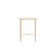 VIND KOLLEKTION Sandhamn soffbord, runt - beige mactansten och järn (Ø40)