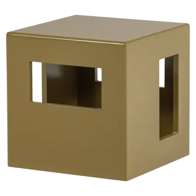 WOOOD Modernt sidobord, fyrkantigt - honungsgul högblank MDF (40x40)