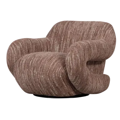 WOOOD FOLKE FÅTÖLJ CHENILLE GAMMEL ROSA MELANGE