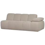 WOOOD Mojo 2-sits elementsoffa, höger, w. armstöd - beige melange bouclé tyg