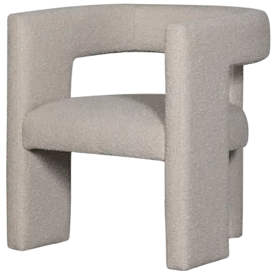 WOOOD TIWA FÅTÖLJ BOUCLE BEIGE