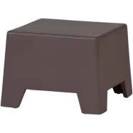 WOOOD Zina sidobord, lågt, fyrkantigt - brun fiberlera med betong-look (50x50)