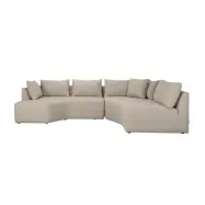 ZUIVER Prosper modulsoffa, höger - cappuccino polyester